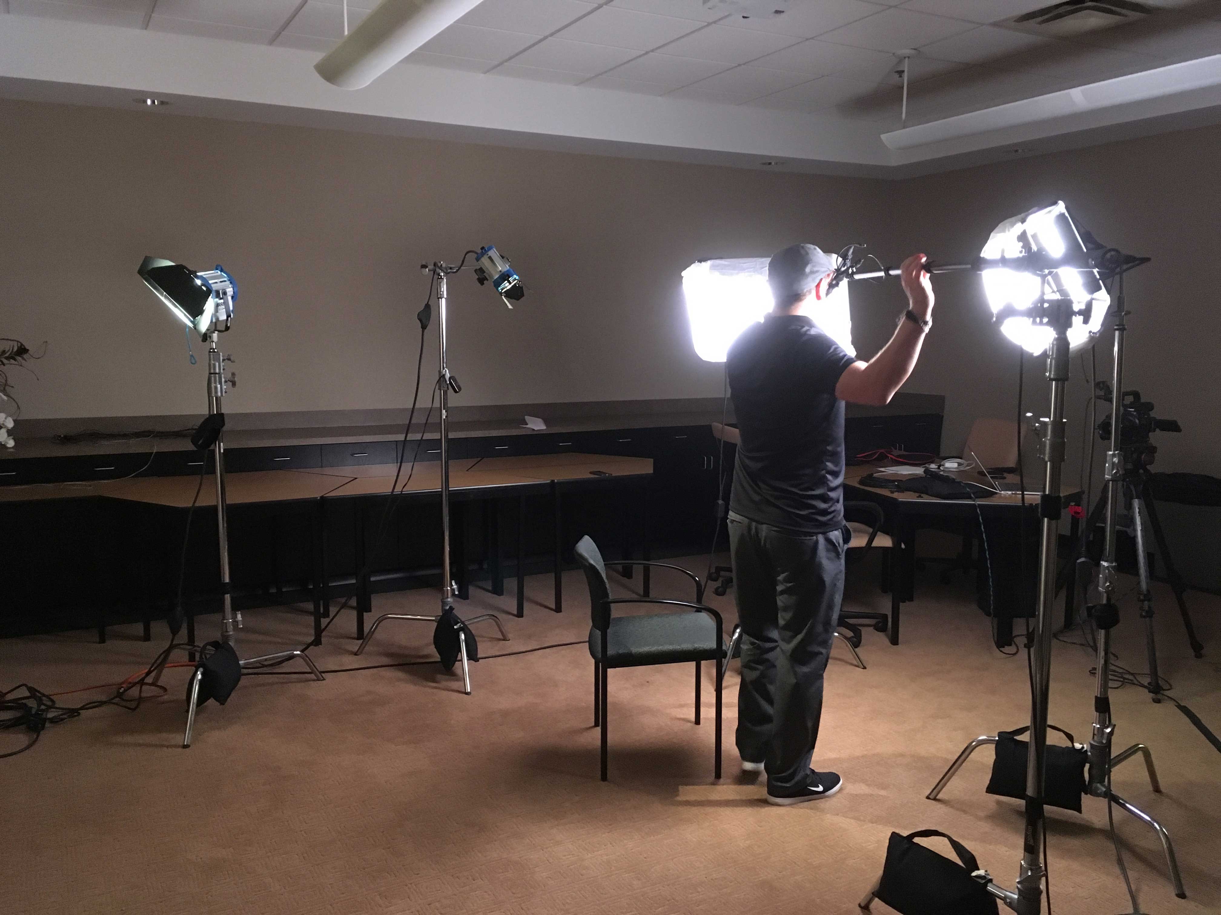 Nashville Videographer Nashville Videographer setting up equipment