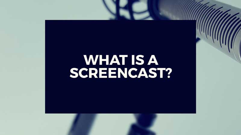 image with text, "What is a Screencast? What is a website presentation"