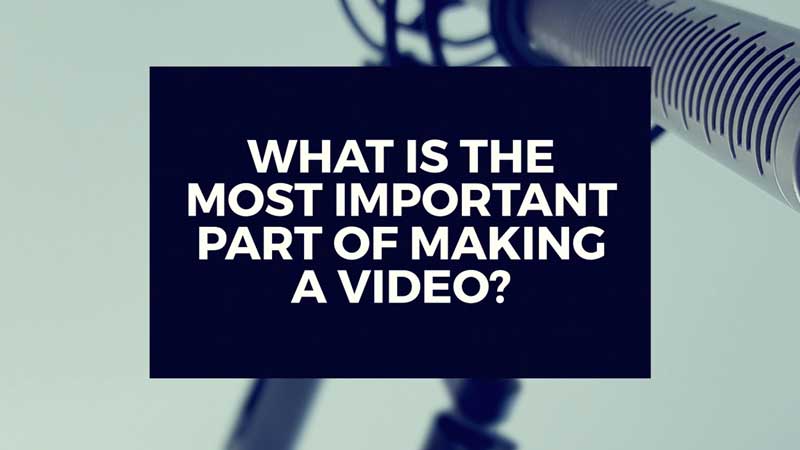 image with text, "What is the most important part of making a video?"