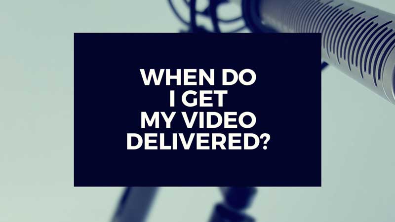 image with text, "When do I get my video back after filming?"