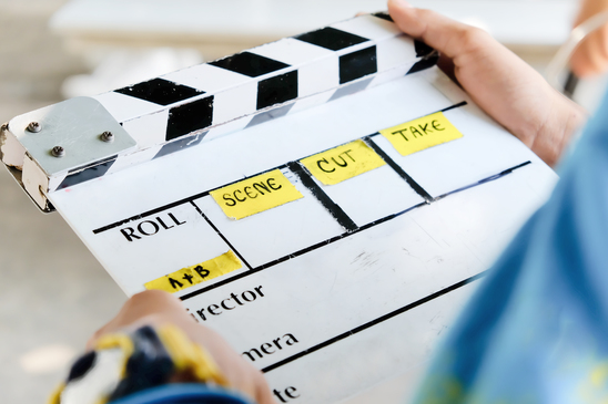 TV Commercial Video Production Company Image of video production clapboard