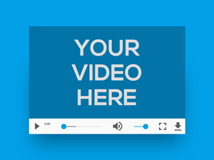 upload video to your website video player with text inside